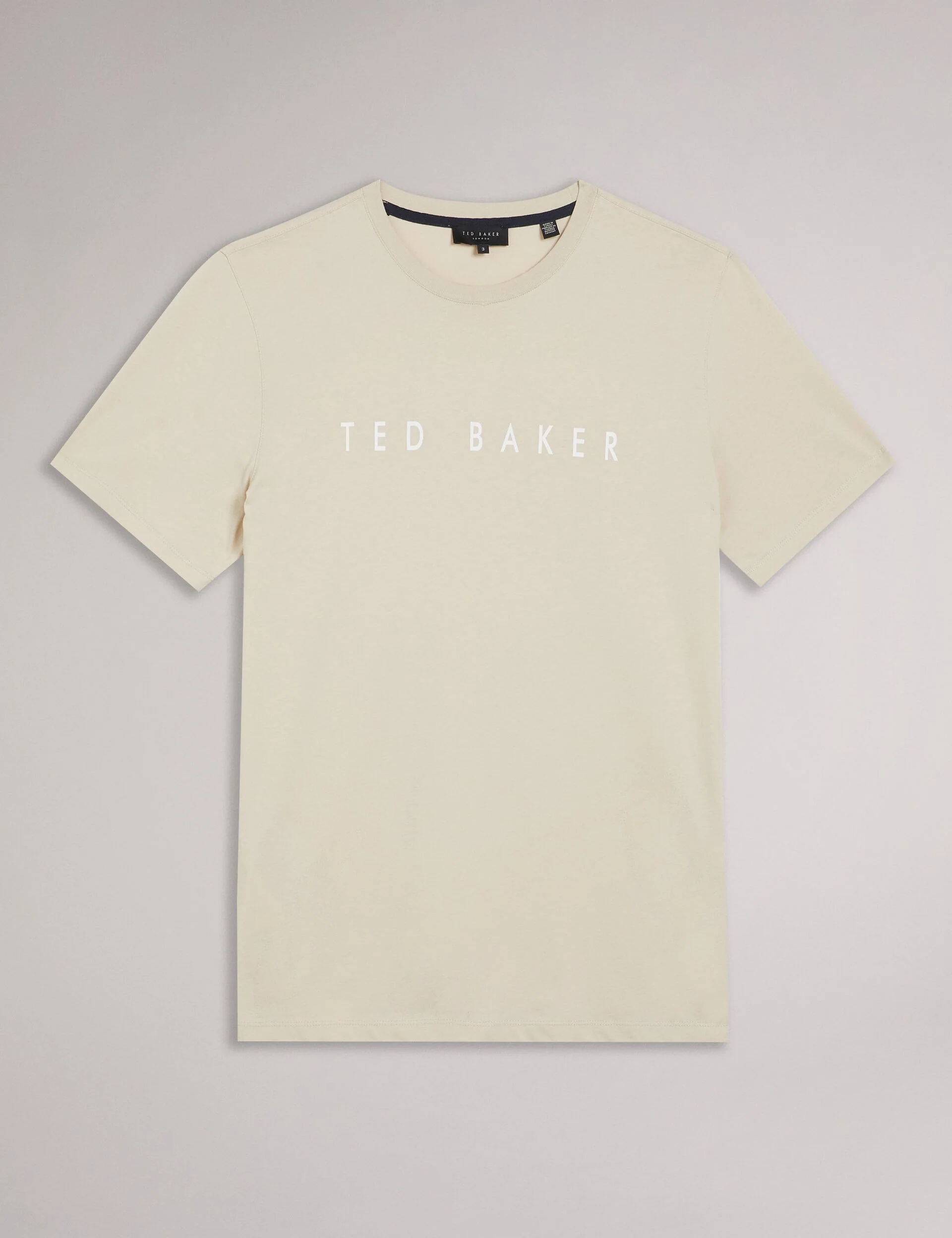 SHORT SLEEVE BRANDED T-SHIRT | STONE - Image 7