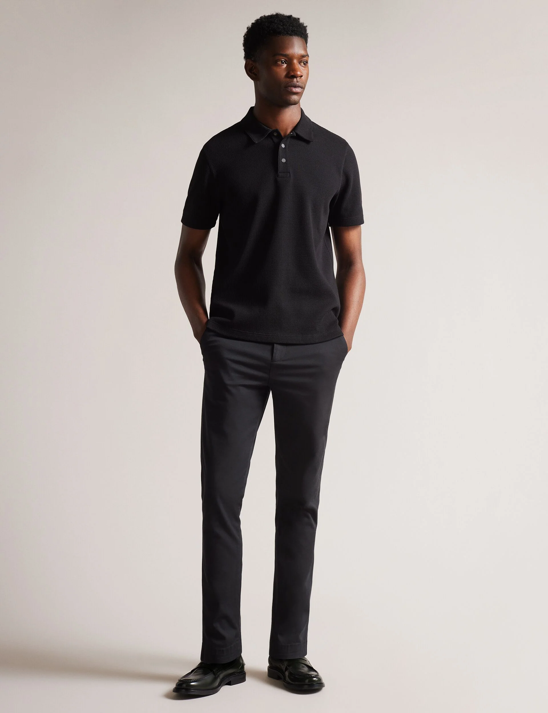 SHORT SLEEVE POLO | BLACK - Image 2