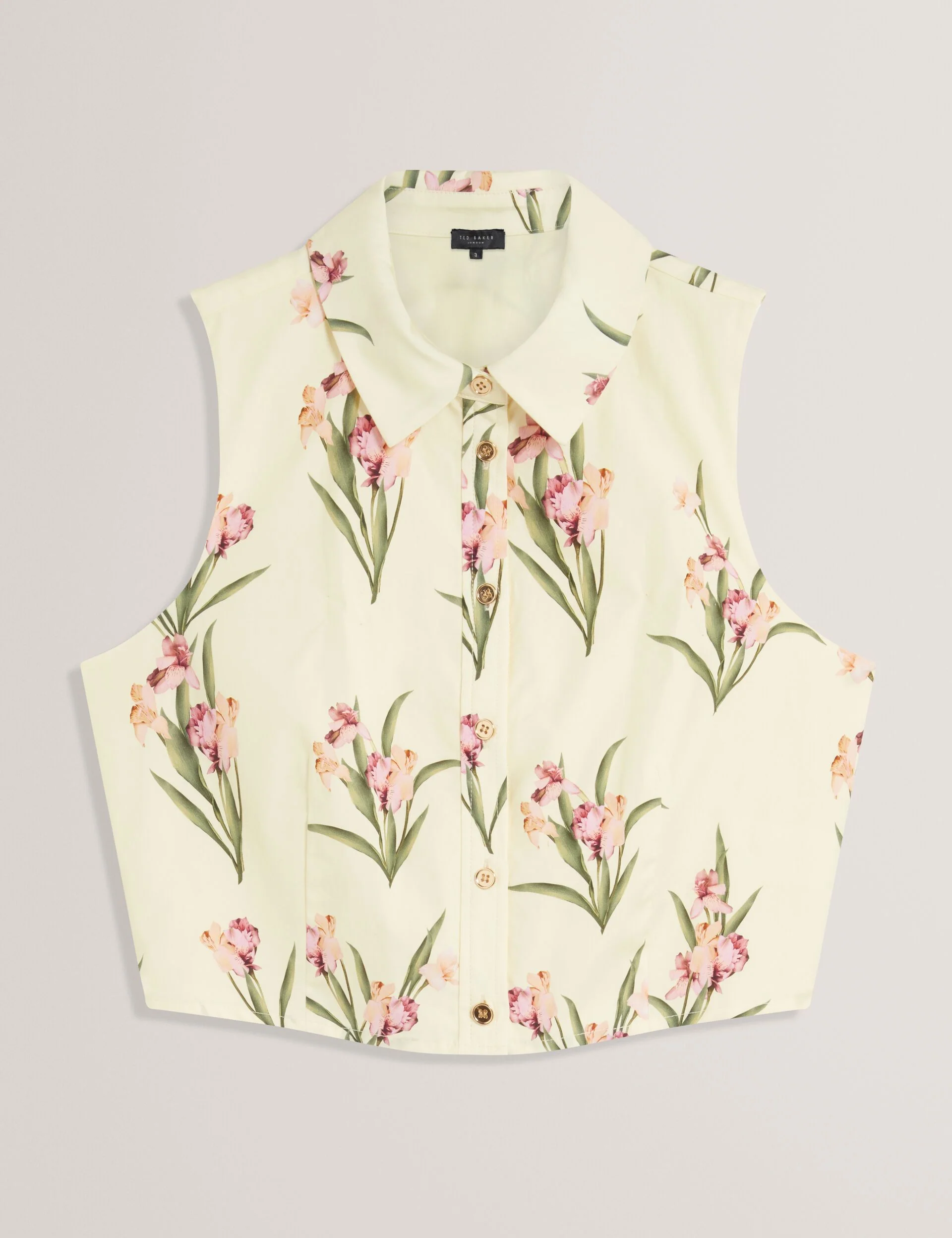 SLEEVELESS BUTTON UP SHIRT | YELLOW - Image 8