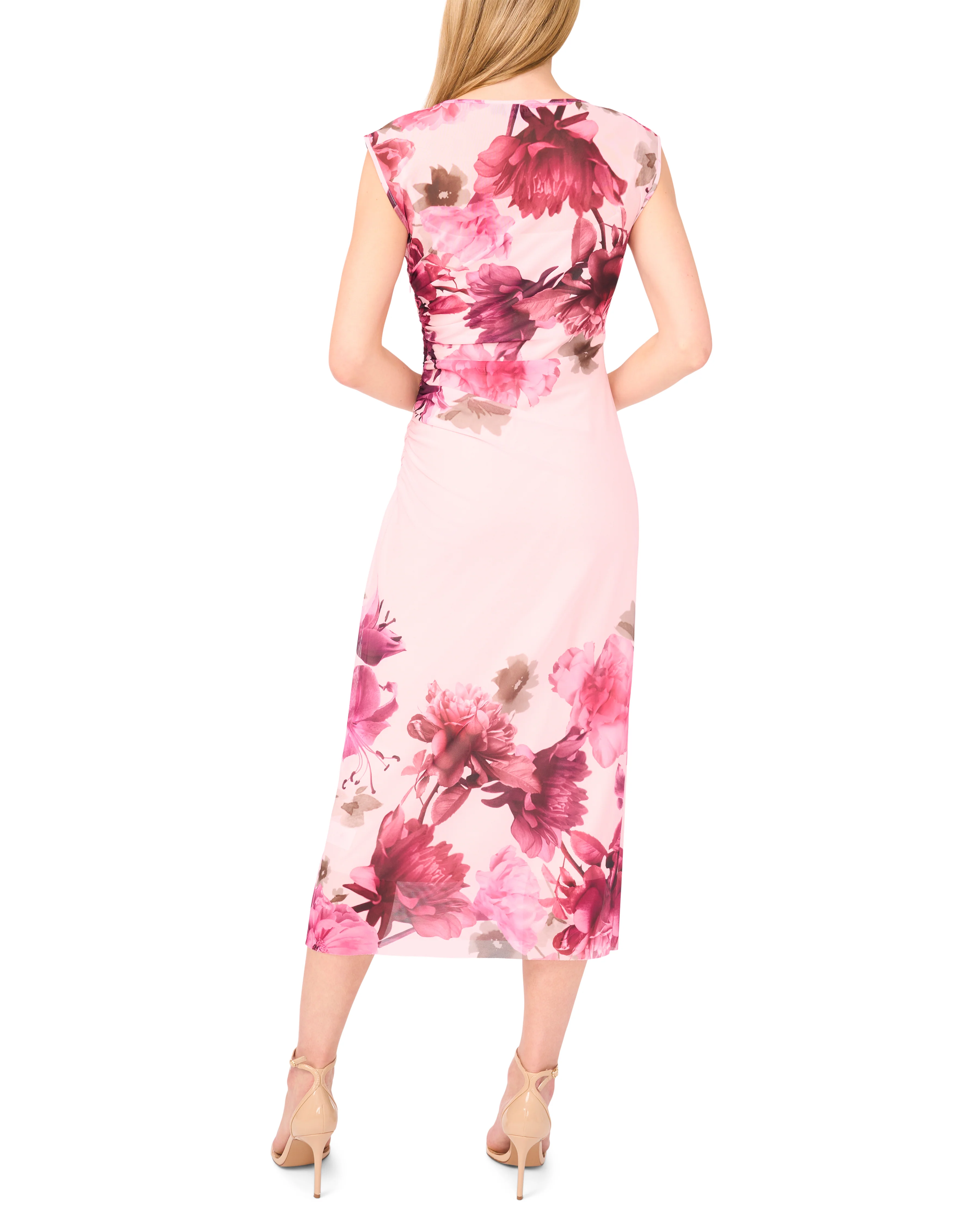MESH COLUMN DRESS | LIGHT PINK - Image 3
