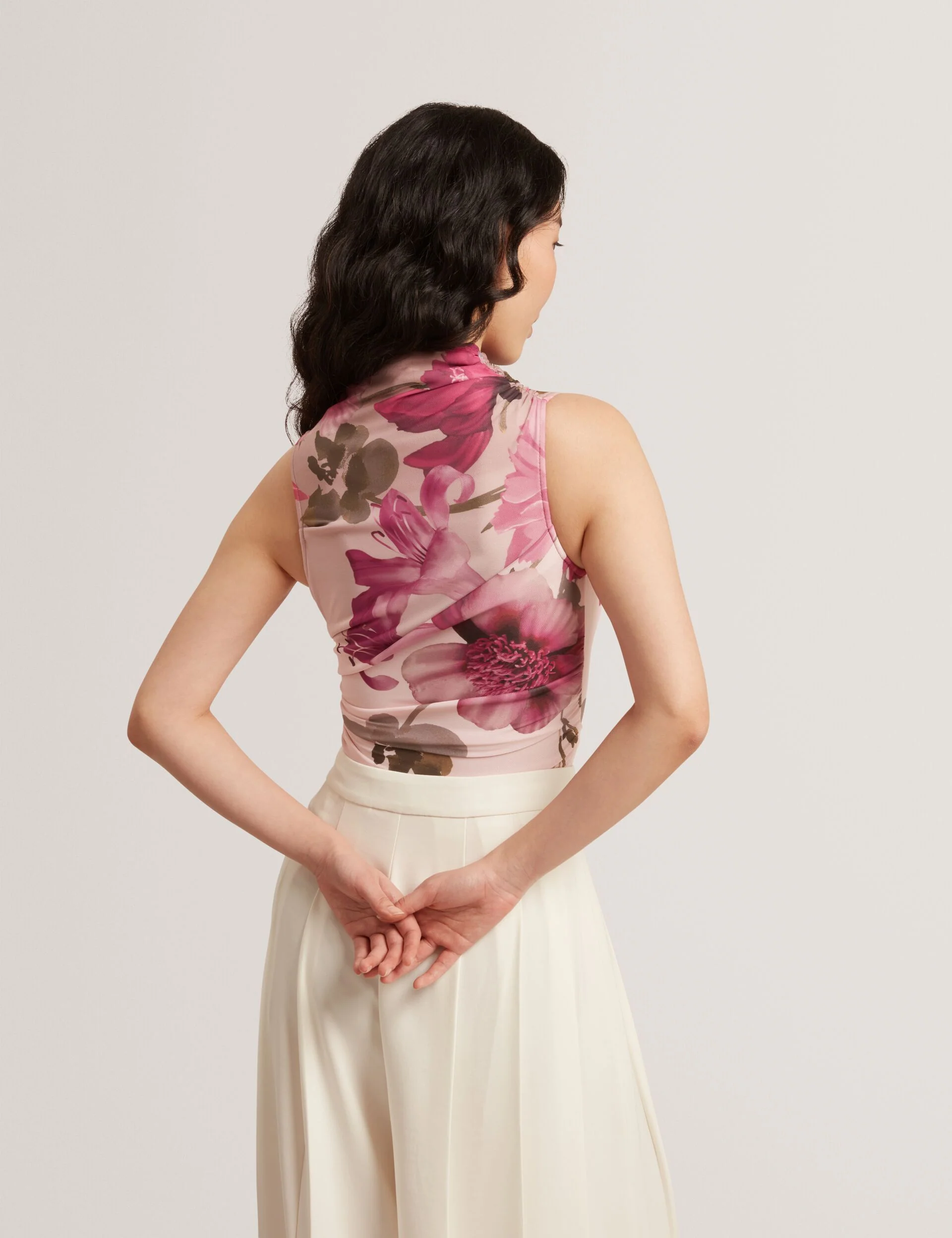 SLEEVELESS MESH TOP | LIGHT PINK - Image 5