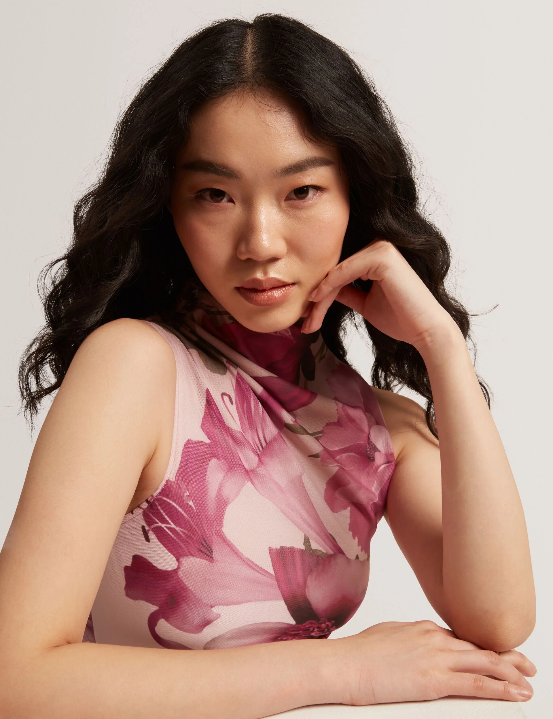 SLEEVELESS MESH TOP | LIGHT PINK - Image 6