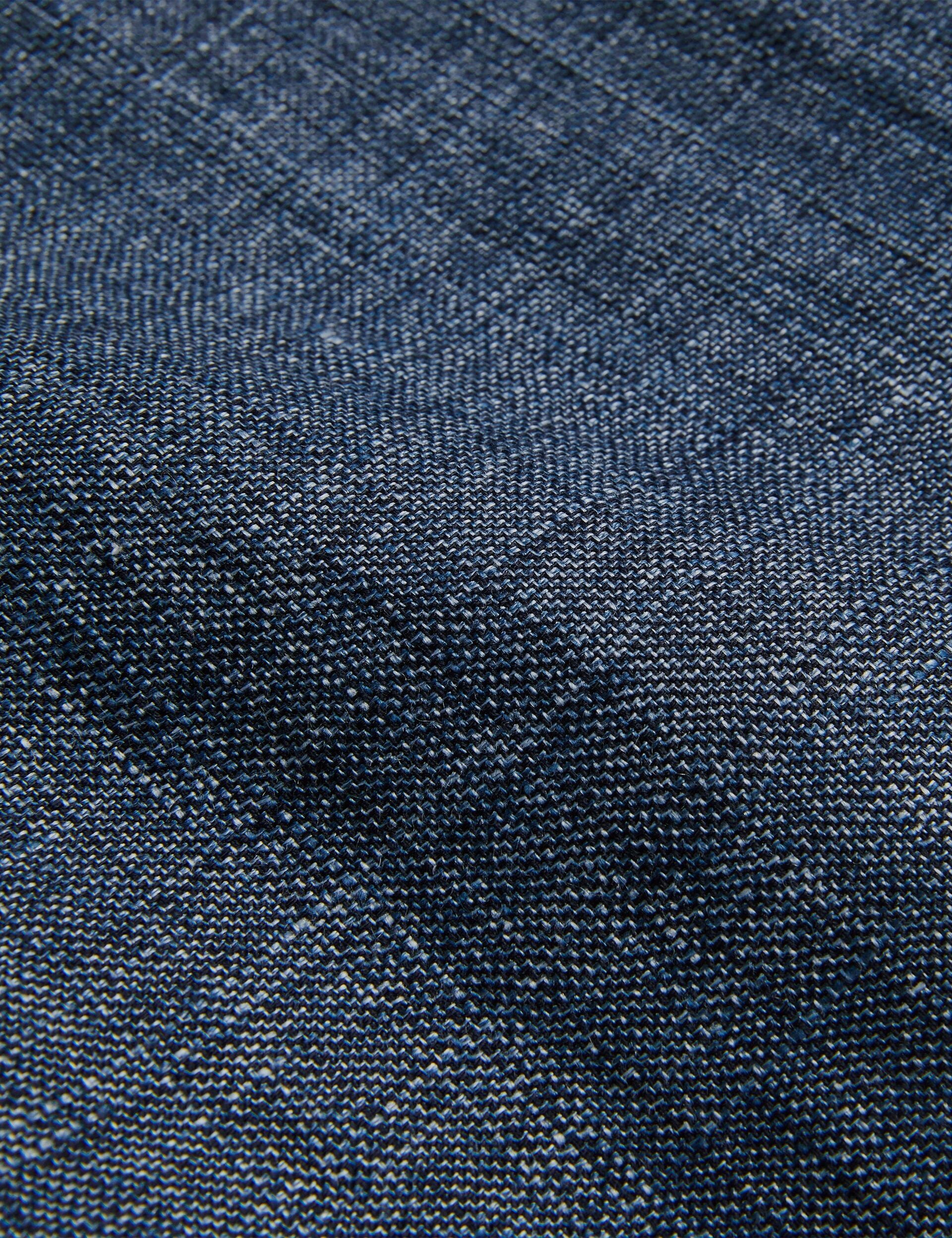SLIM LINEN WOOL TROUSERS | NAVY - Image 3
