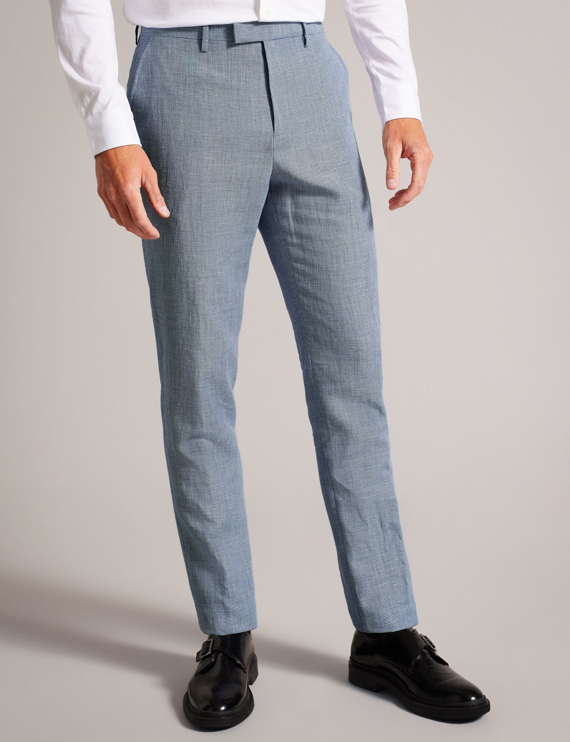 SLIM PUPPYTOOTH TROUSERS | BLUE - Image 2