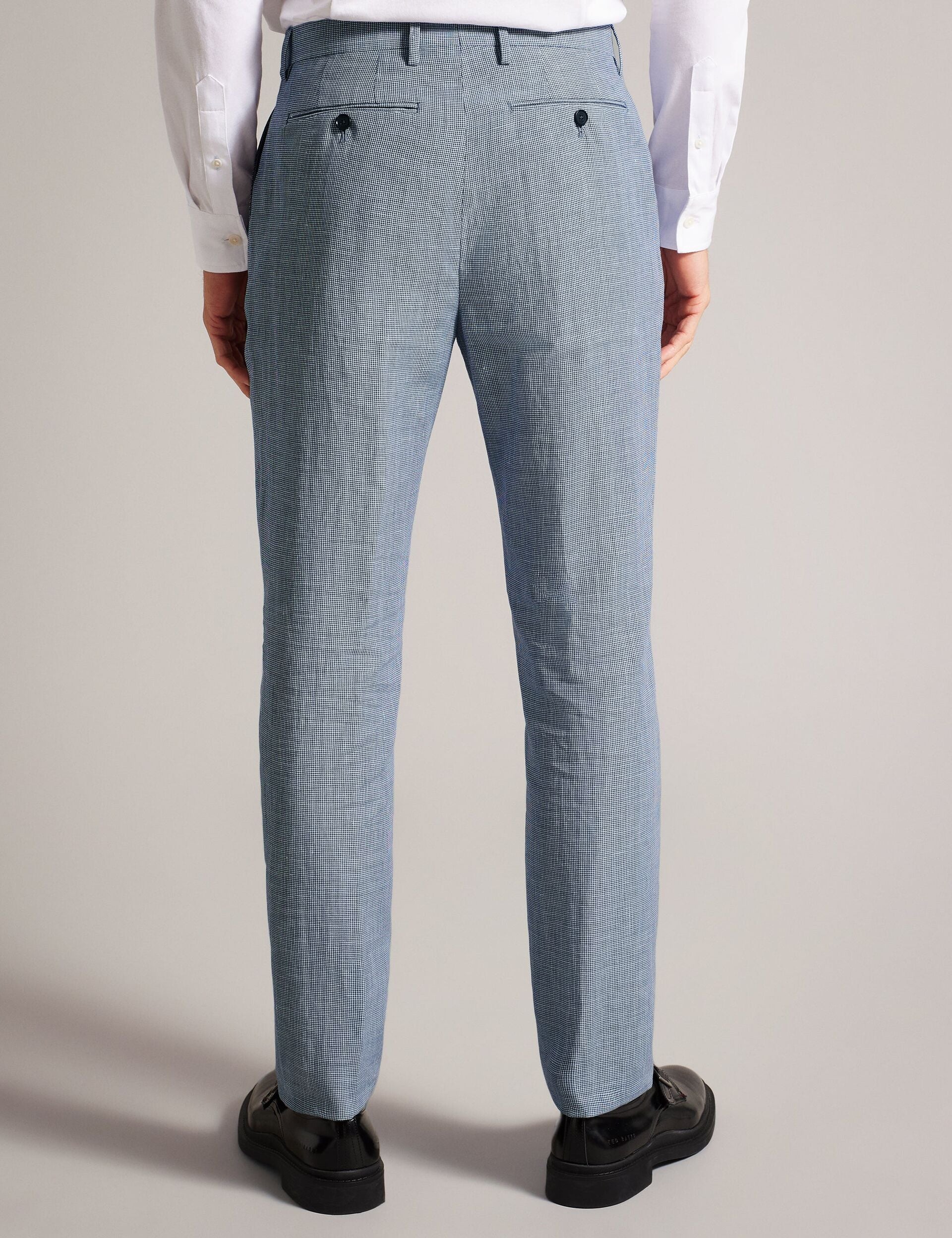 SLIM PUPPYTOOTH TROUSERS | BLUE - Image 4