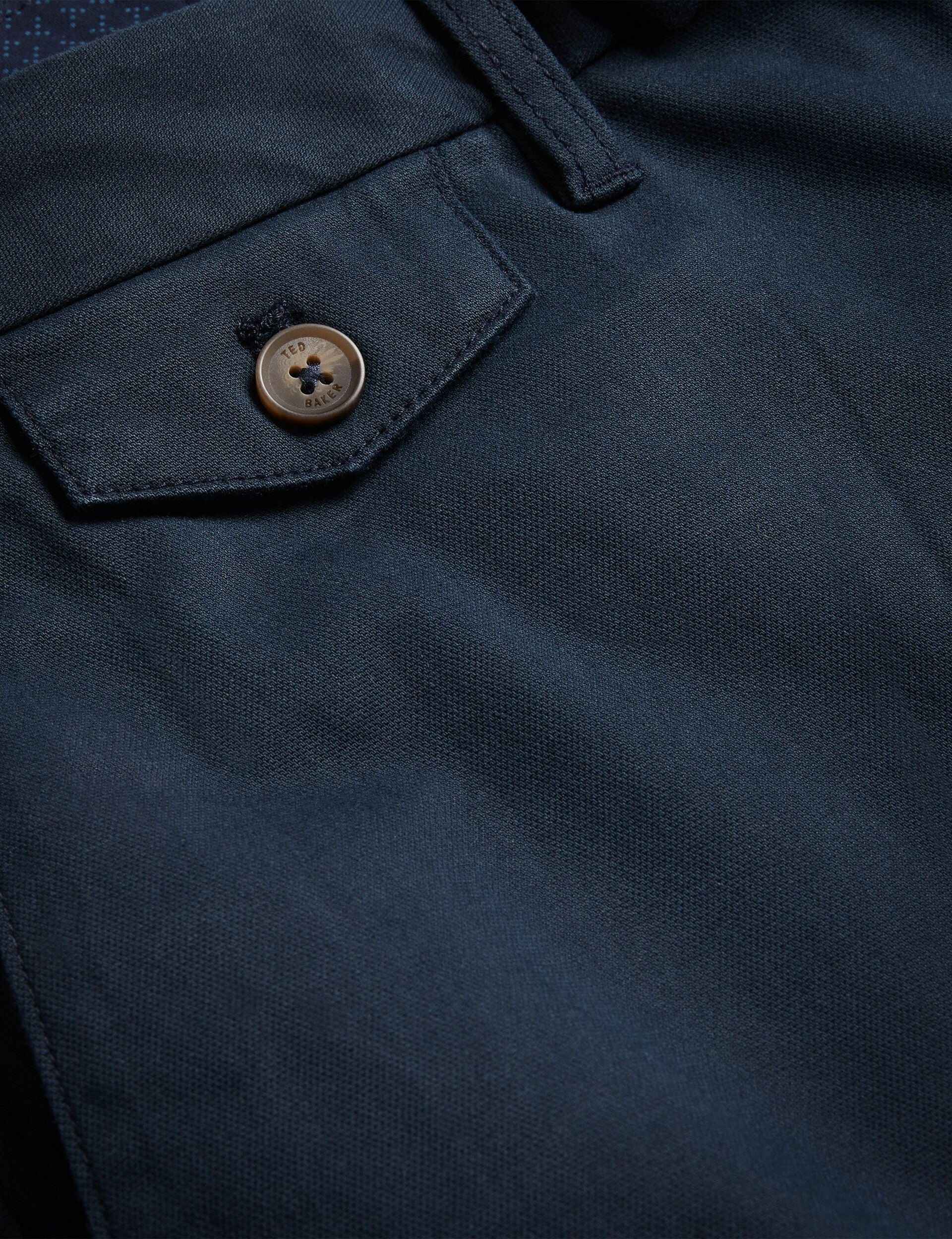 SLIM TEXTURED CHINO TROUSER | NAVY - Image 5
