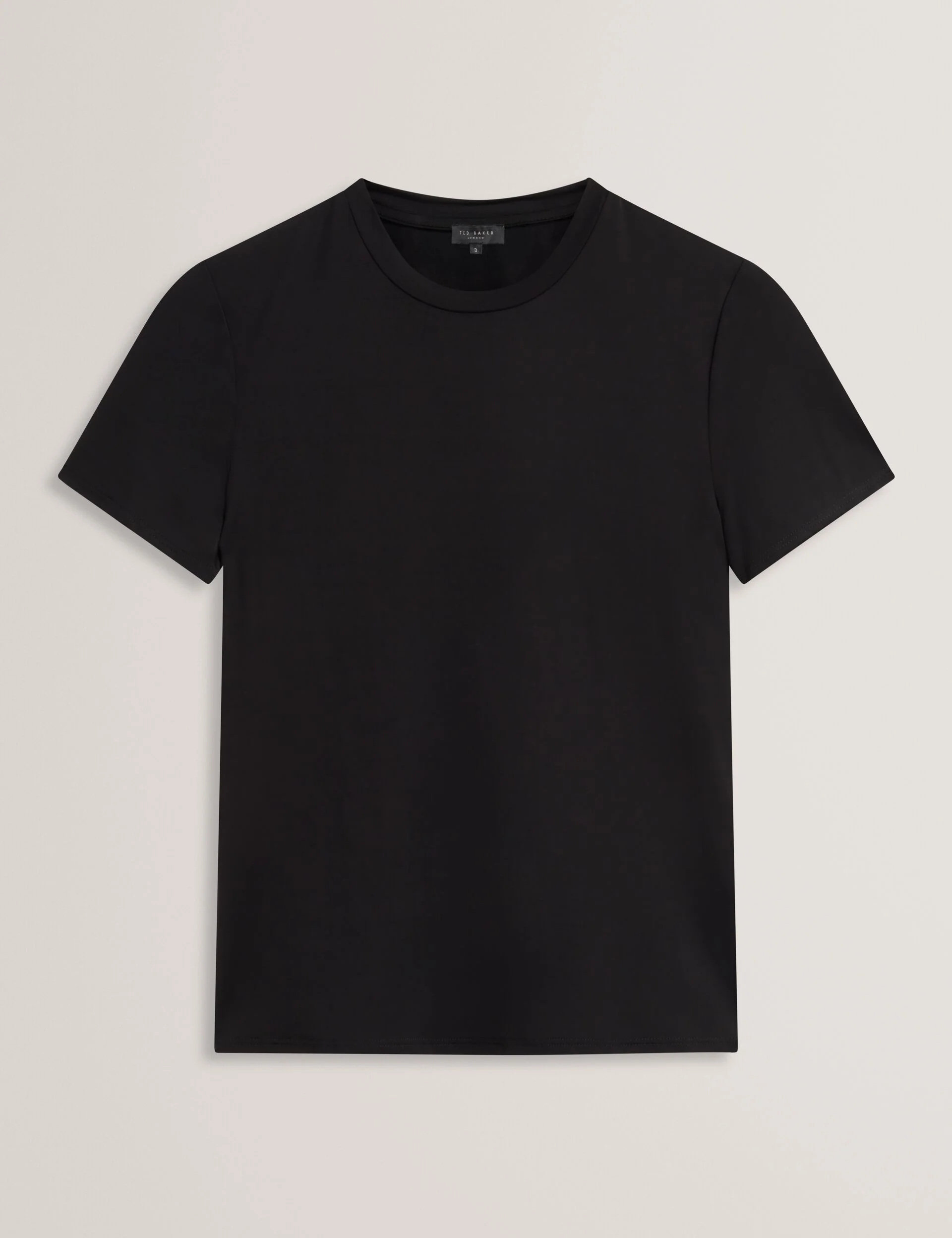 SOLID BLACK TSHIRT WITH SEAM DETAIL | BLACK - Image 7