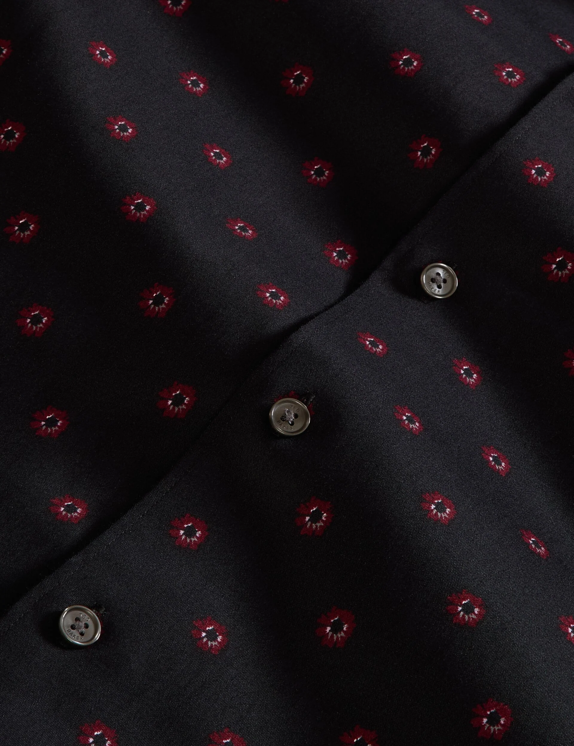 SOREN LONG SLEEVE DAISY PRINT SHIRT | BLACK - Image 3