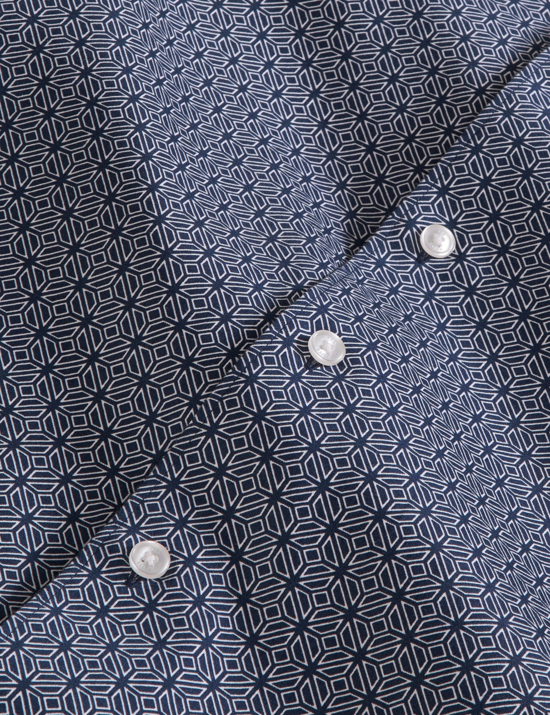 SOREN LONG SLEEVE CLAROT PRINT SHIRT | DARK DENIM - Image 3