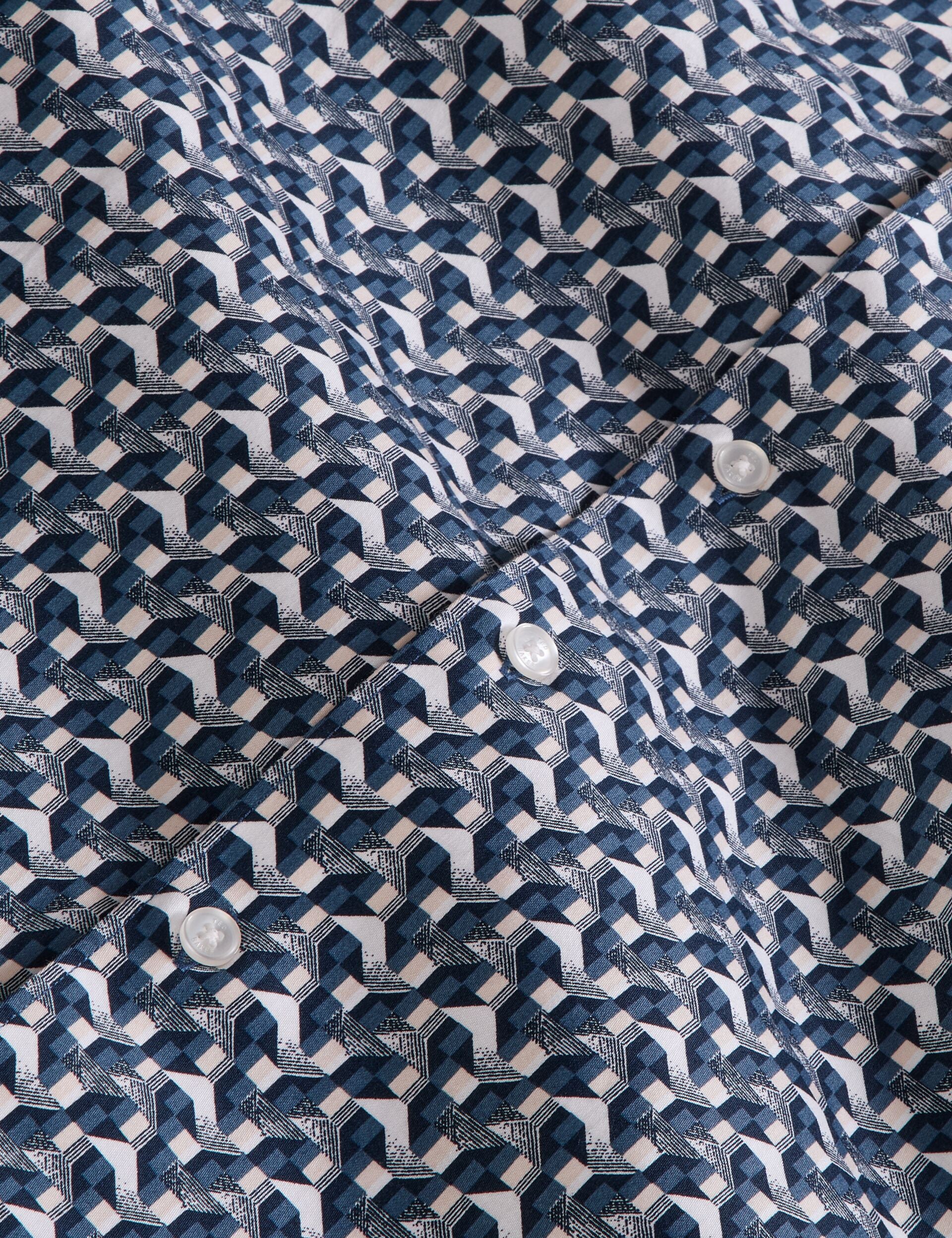 SOREN LONG SLEEVE ARCHIE PRINT SHIRT | DARK DENIM - Image 3