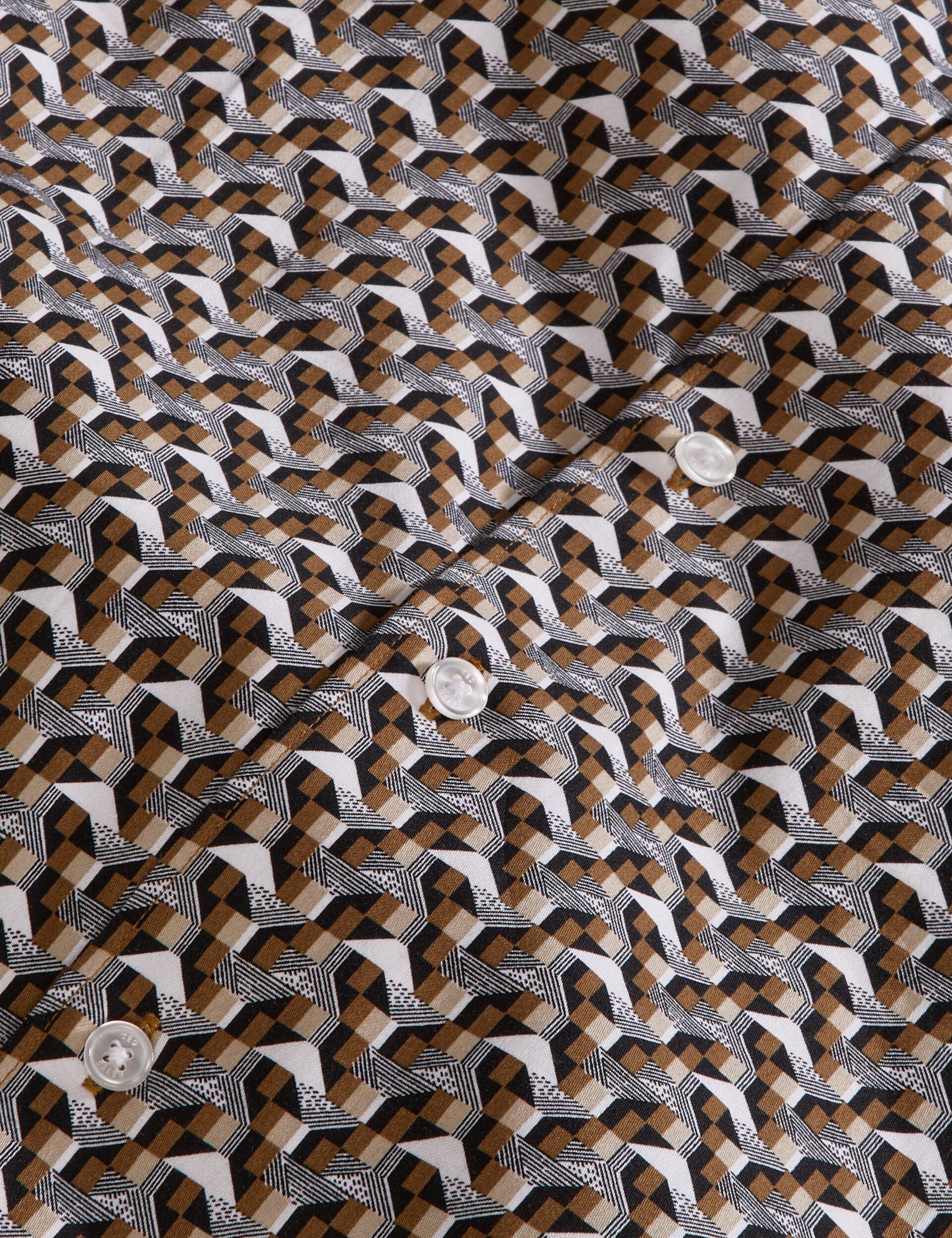 SOREN LONG SLEEVE ARCHIE PRINT SHIRT | DULL GOLD - Image 3