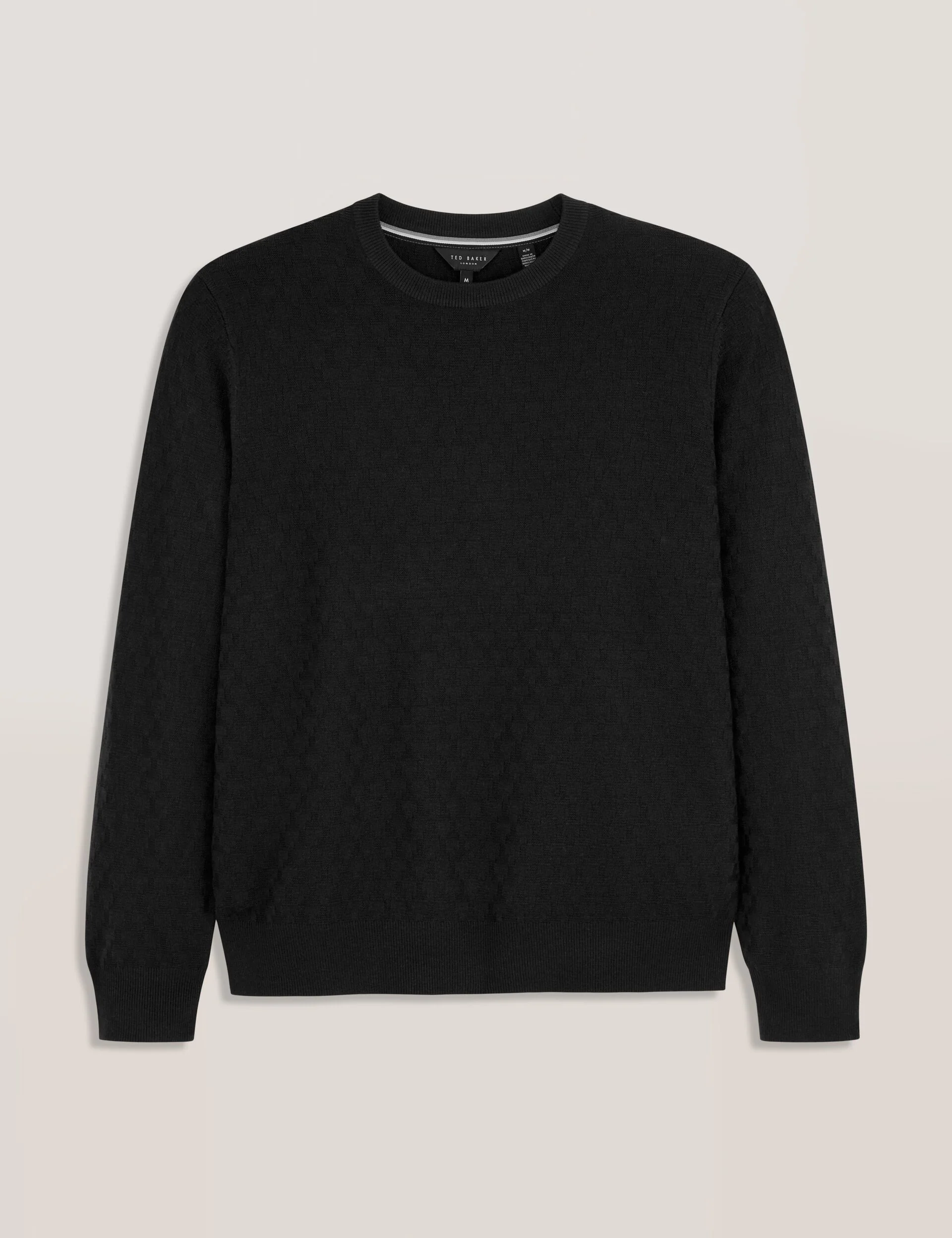 T STITCH LONG SLEEVE CREW NECK SWEATER | BLACK - Image 6