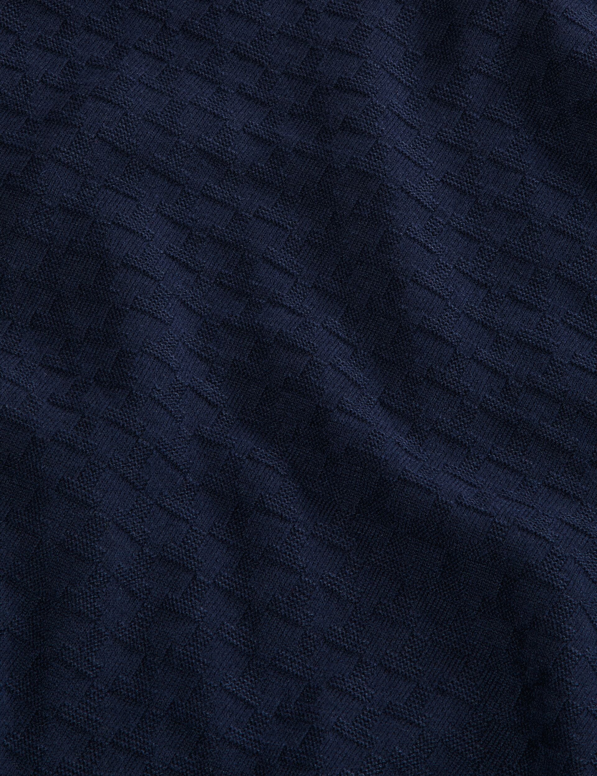 T STITCH LONG SLEEVE CREW NECK SWEATER | NAVY - Image 3
