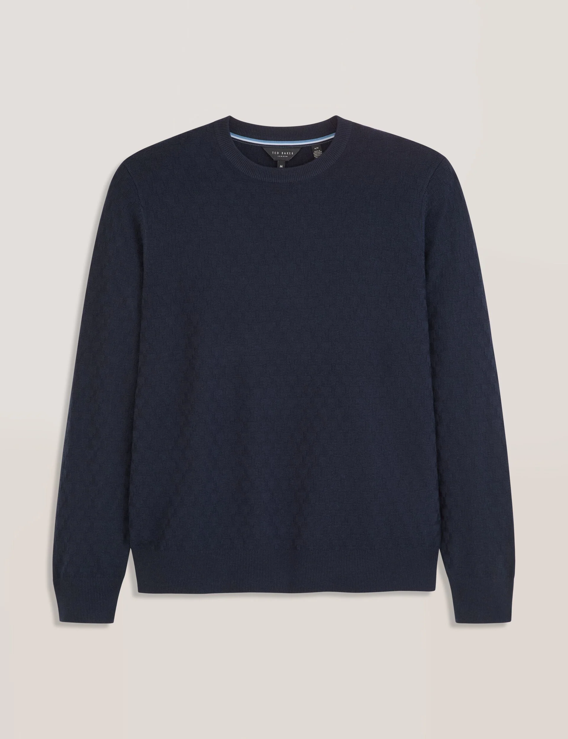T STITCH LONG SLEEVE CREW NECK SWEATER | NAVY - Image 6