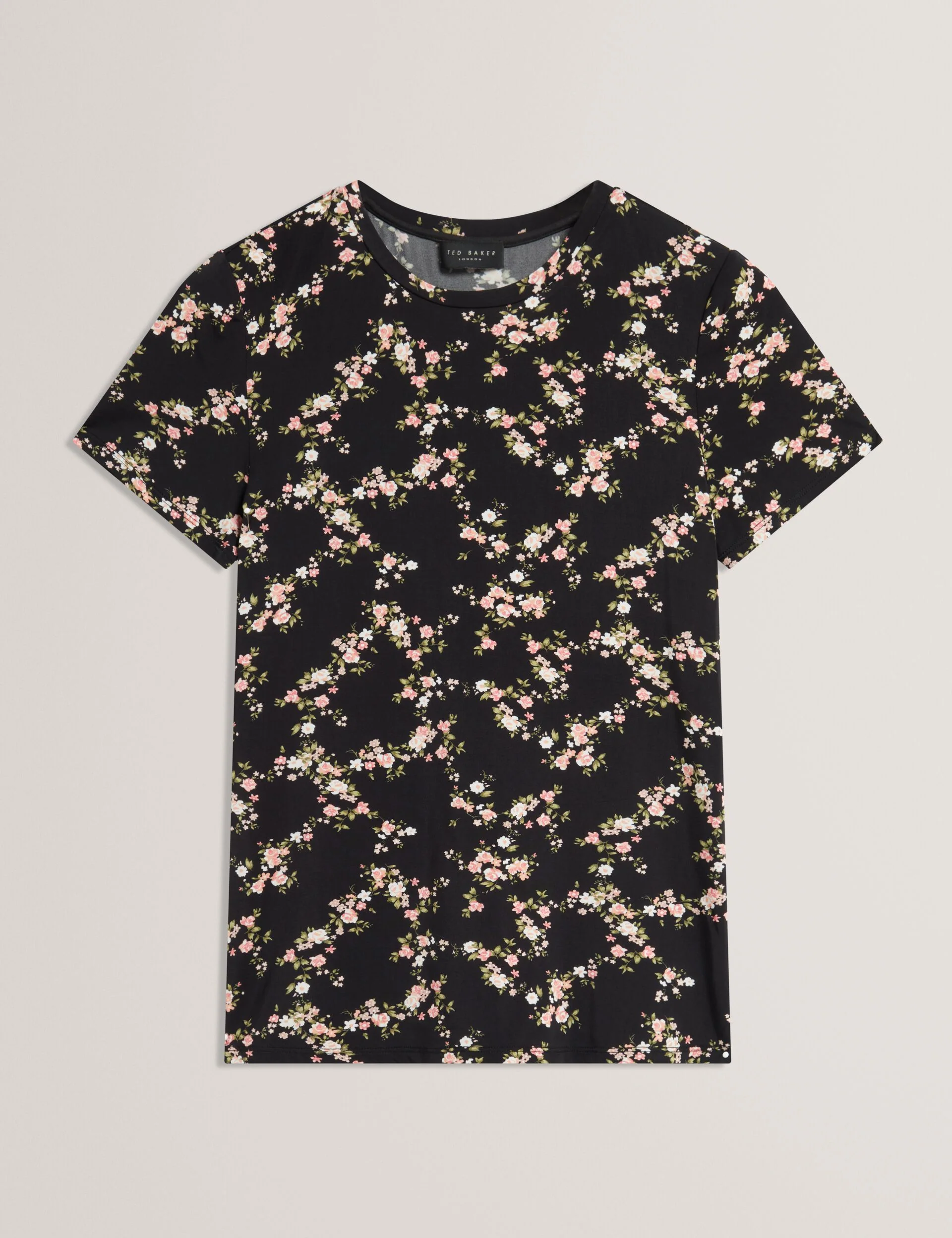 ALLOVER FLORAL T-SHIRT | BLACK - Image 8