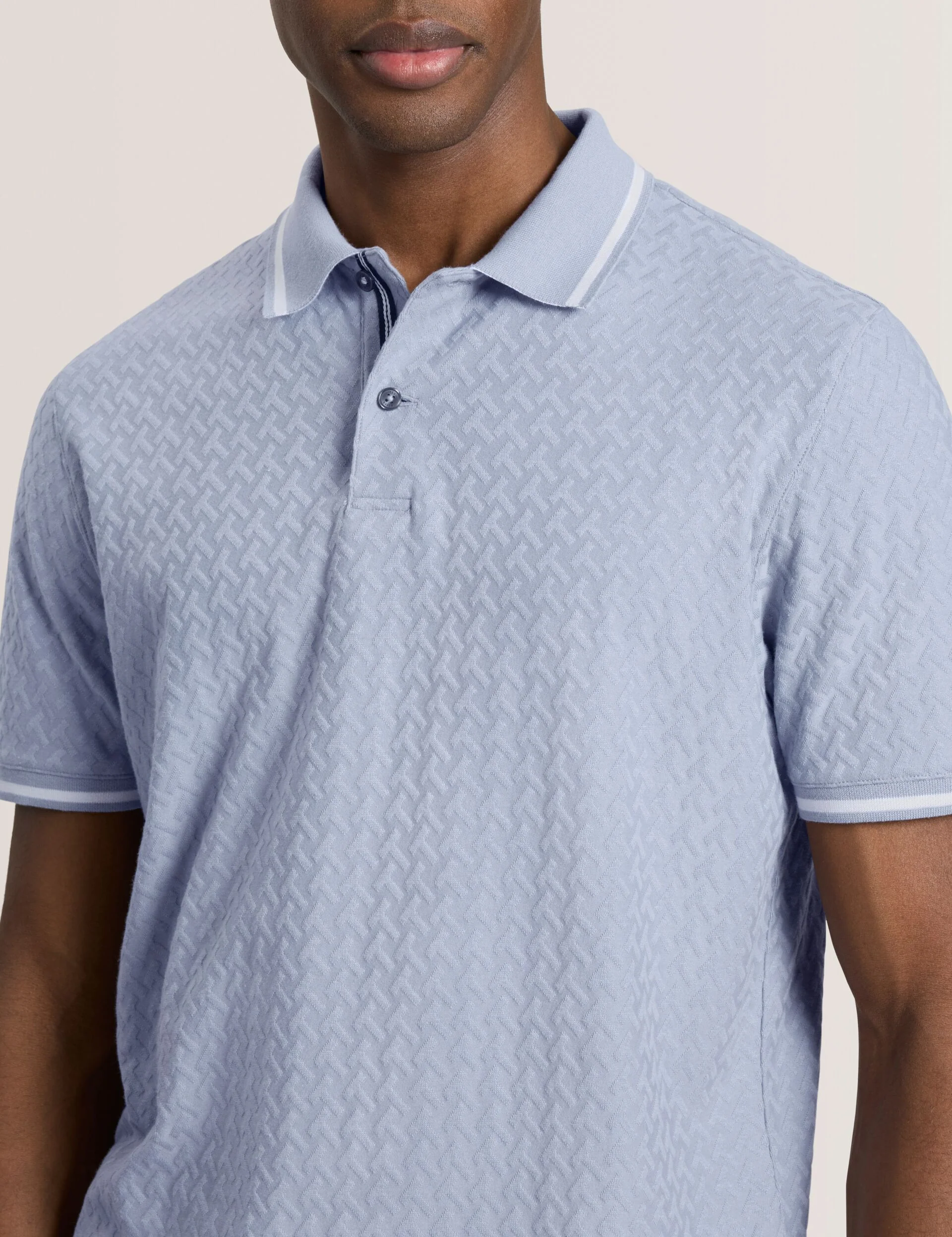 TEXTURE POLO | BLUE - Image 4