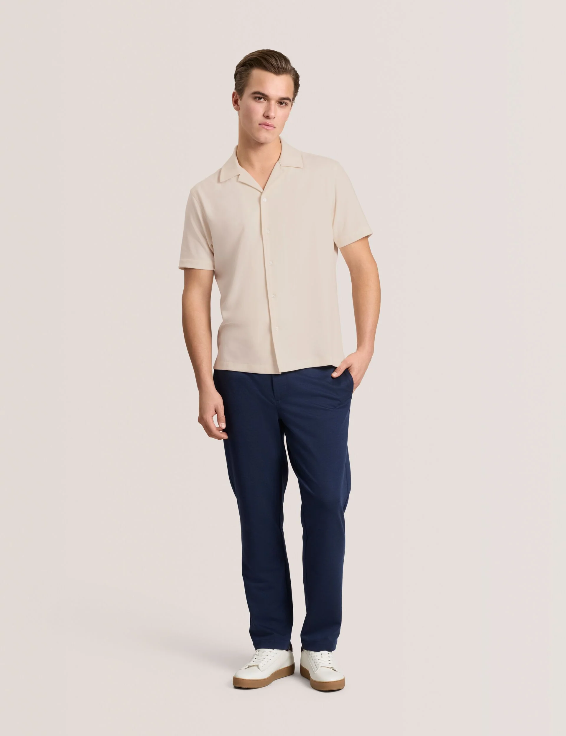 Textured Camp Shirt | IVORY - Image 2